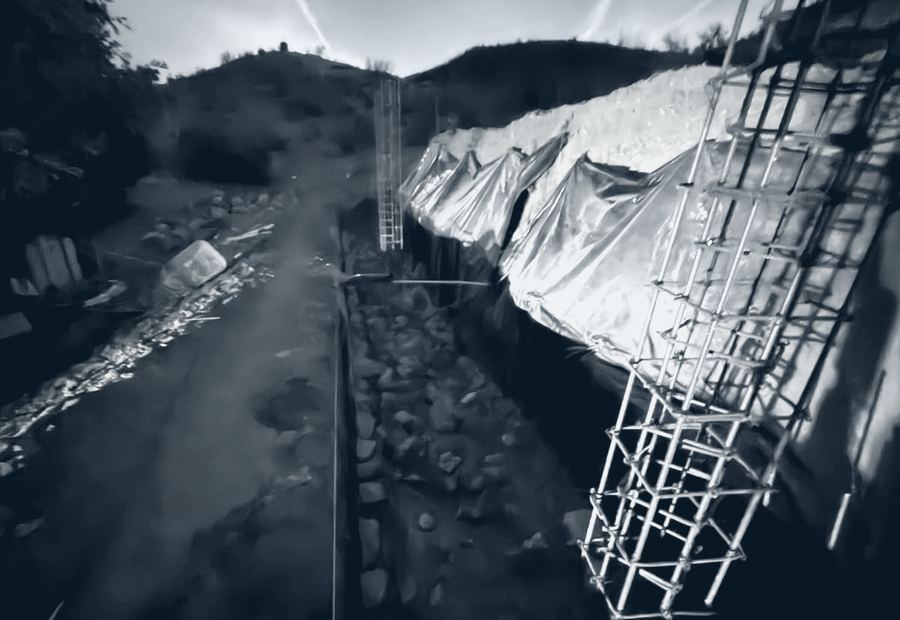 Fabricación de muro de contención con piedra